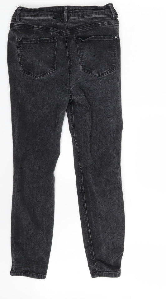 Authentic Denim Womens Grey Denim Skinny Jeans Size 12 L25 in