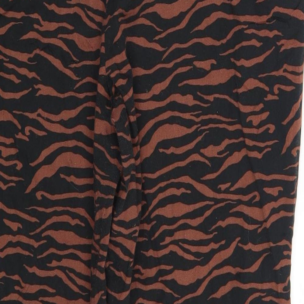 Dorothy Perkins Womens Black Camouflage Chino Trousers Size 14 L25 in