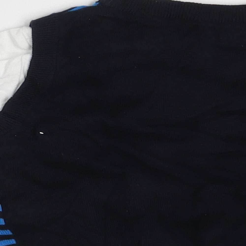 Mothercare Boys Multicoloured Striped Pullover Jumper Size 9-12 Months