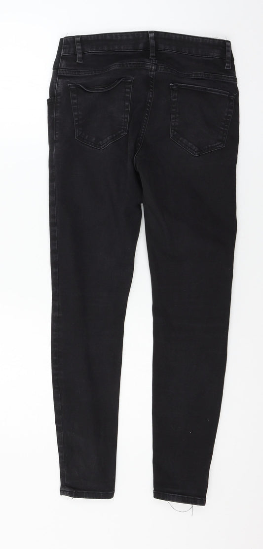 ASOS Womens Black Denim Skinny Jeans Size 10 L27 in
