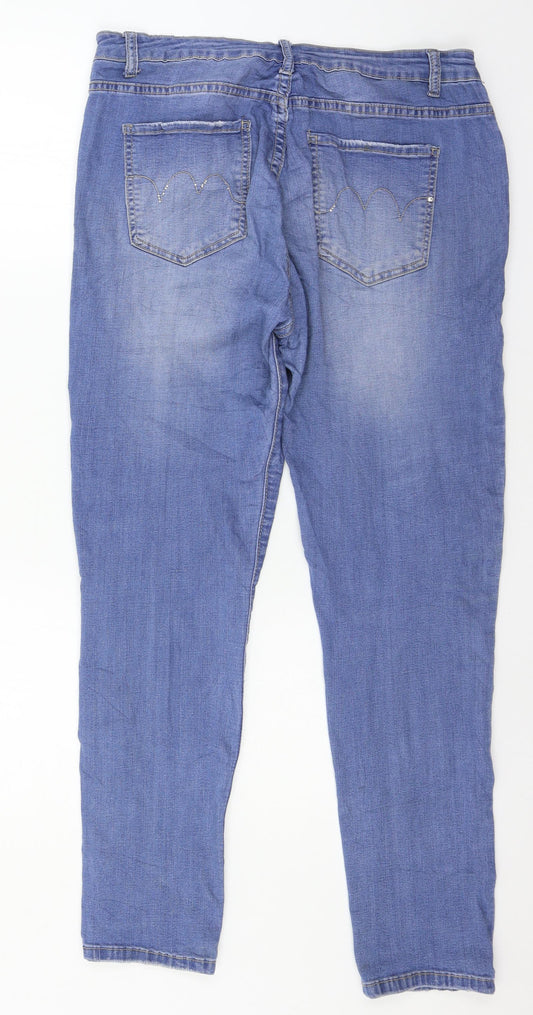 Premium Denim Womens Blue Denim Skinny Jeans Size 36 in L28 in