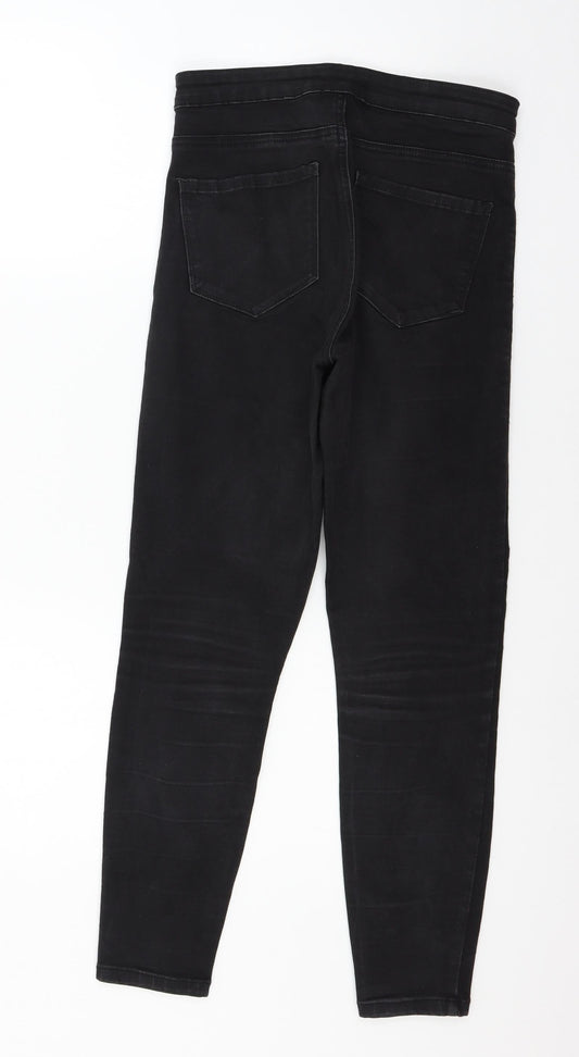 Denim & Co. Womens Black Denim Skinny Jeans Size 10 L26 in