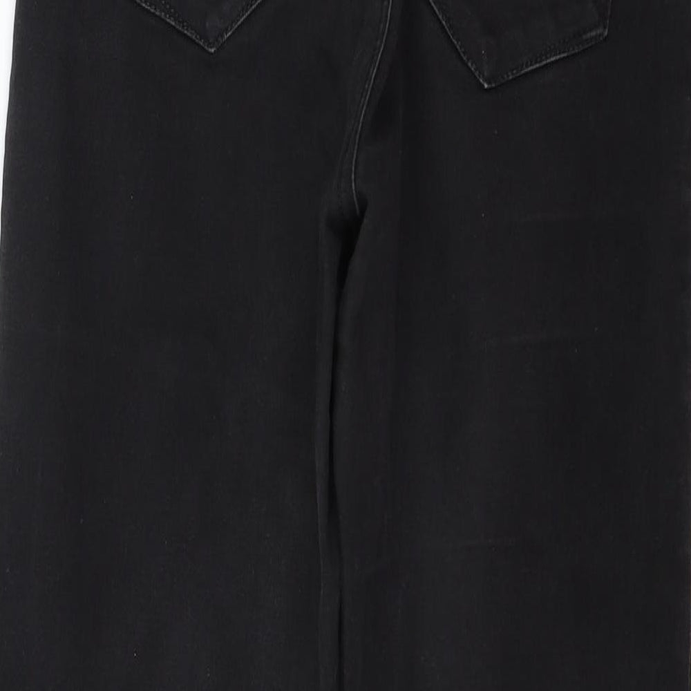Brand and care label for Denim & Co. women’s black denim skinny jeans, size UK 10, 26-inch leg