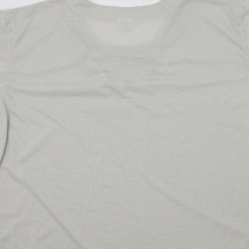 Preworn Womens Grey Basic T-Shirt Size 2XL