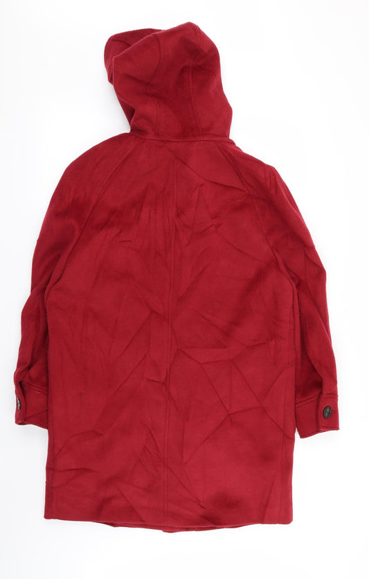 M&S Womens Red Overcoat Coat Size 12