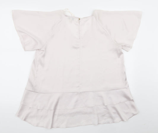 Papaya Womens Pink Basic Blouse Size 12