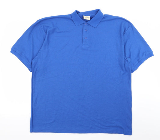 bruntwood Mens Blue Polo Size 2XL