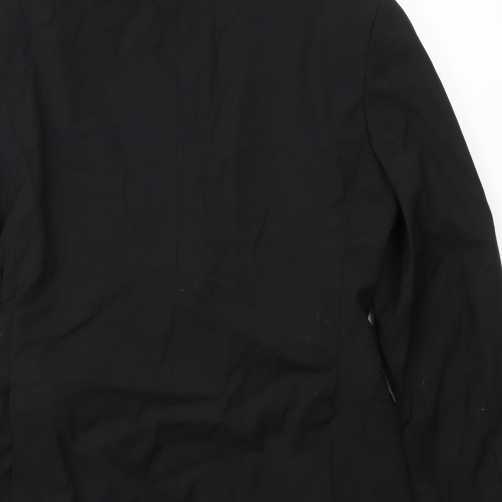 Cedar Wood State Mens Black Jacket Blazer Size 38