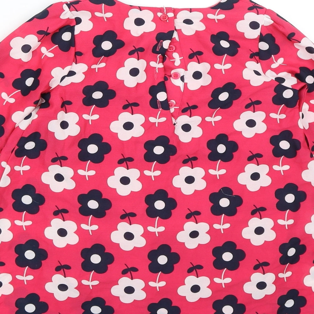 Matalan Girls Pink Floral Basic Blouse Size 4-5 Years