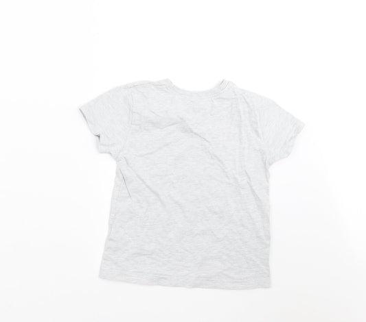 Primark Boys Grey Basic T-Shirt Size 3-4 Years - Surf Boards