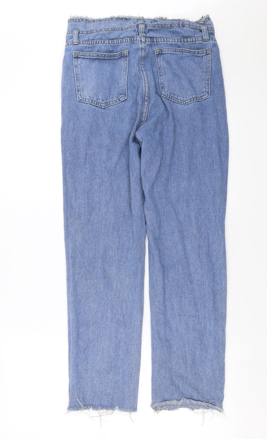 Momokrom Womens Blue Denim Straight Jeans Size 8 L27 in