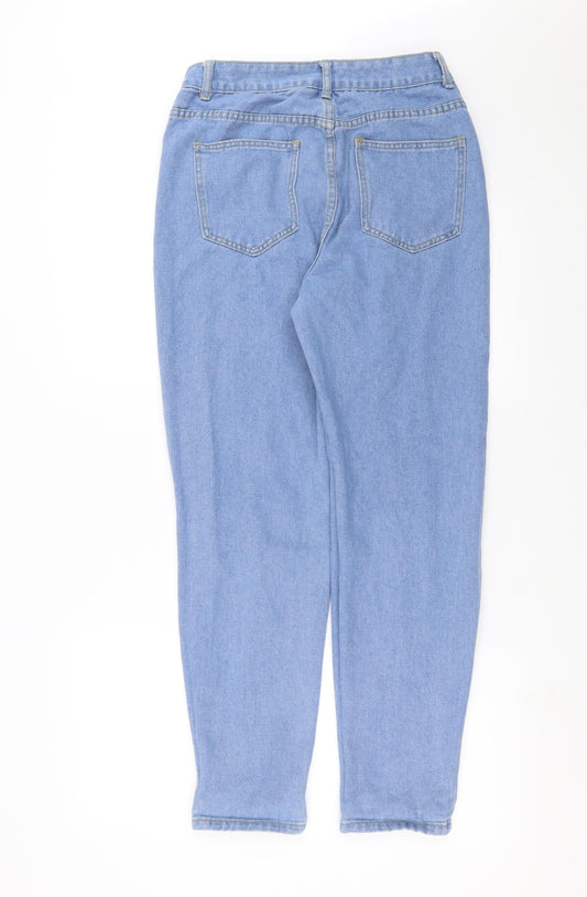 Boohoo Womens Blue Denim Mom Jeans Size 10 L28 in
