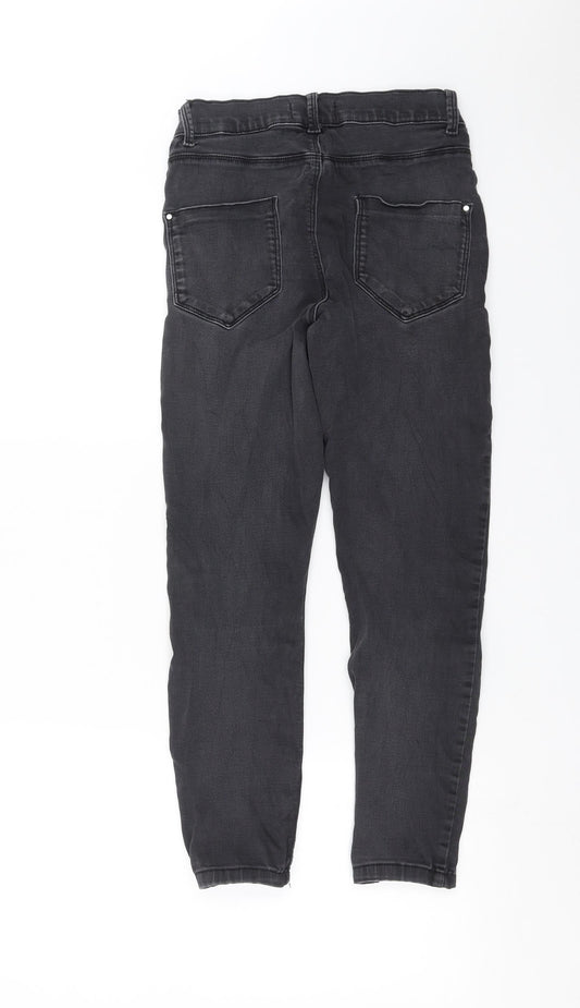 Dorothy Perkins Womens Grey Denim Skinny Jeans Size 10 L24 in