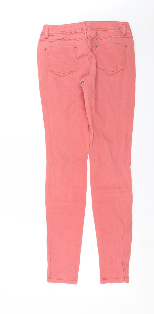 Primark Womens Pink Denim Skinny Jeans Size 8 L30 in