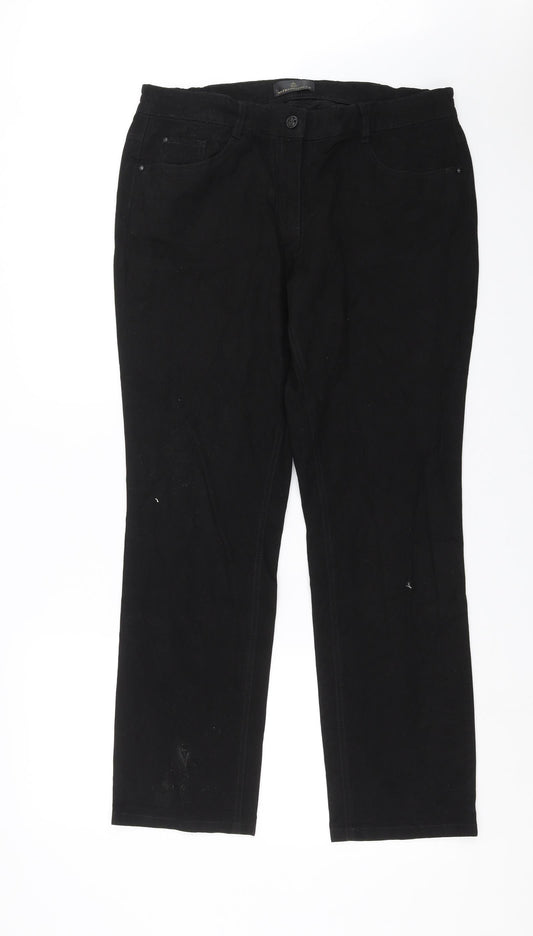 alfredo pauly Mens Black Denim Straight Jeans Size 34 in L29 in