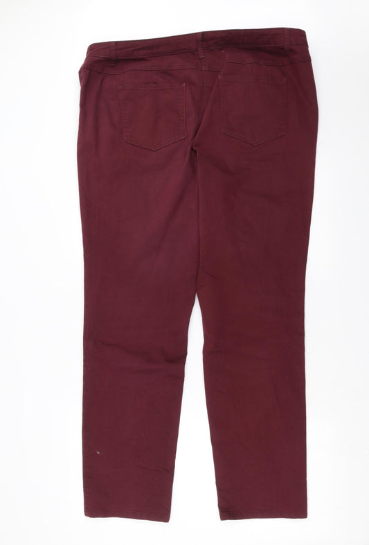 angel of style Womens Purple Denim Straight Jeans Size 41 in L30 in