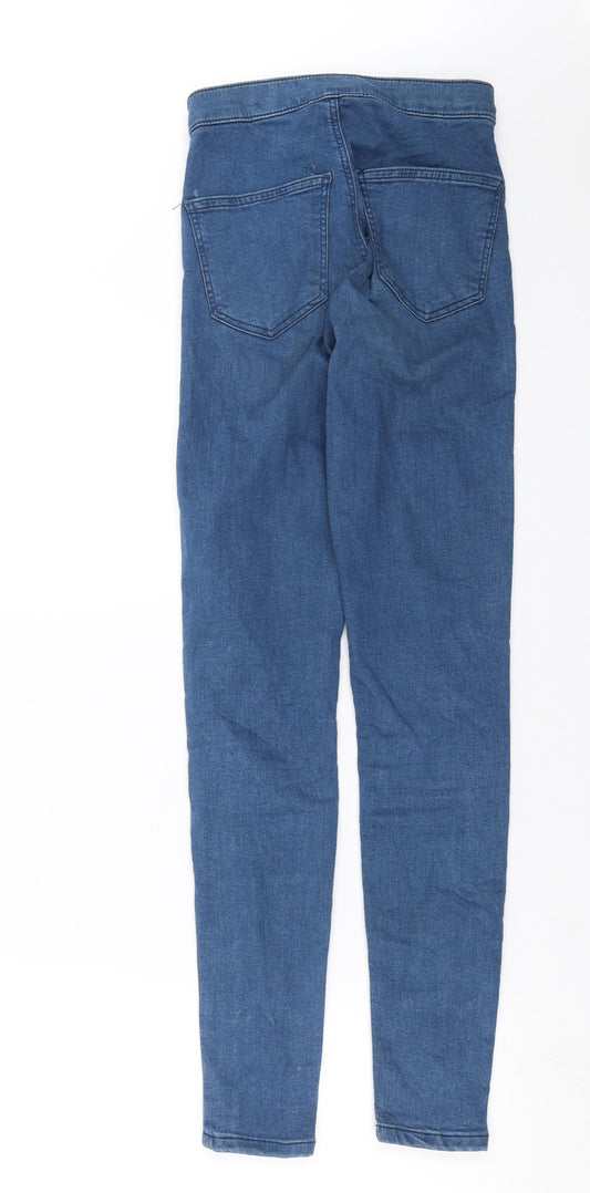 Topshop Womens Blue Denim Skinny Jeans Size 23 in L28 in