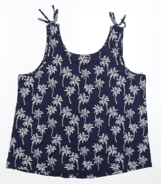 bonprix Womens Blue Basic Tank Size XL