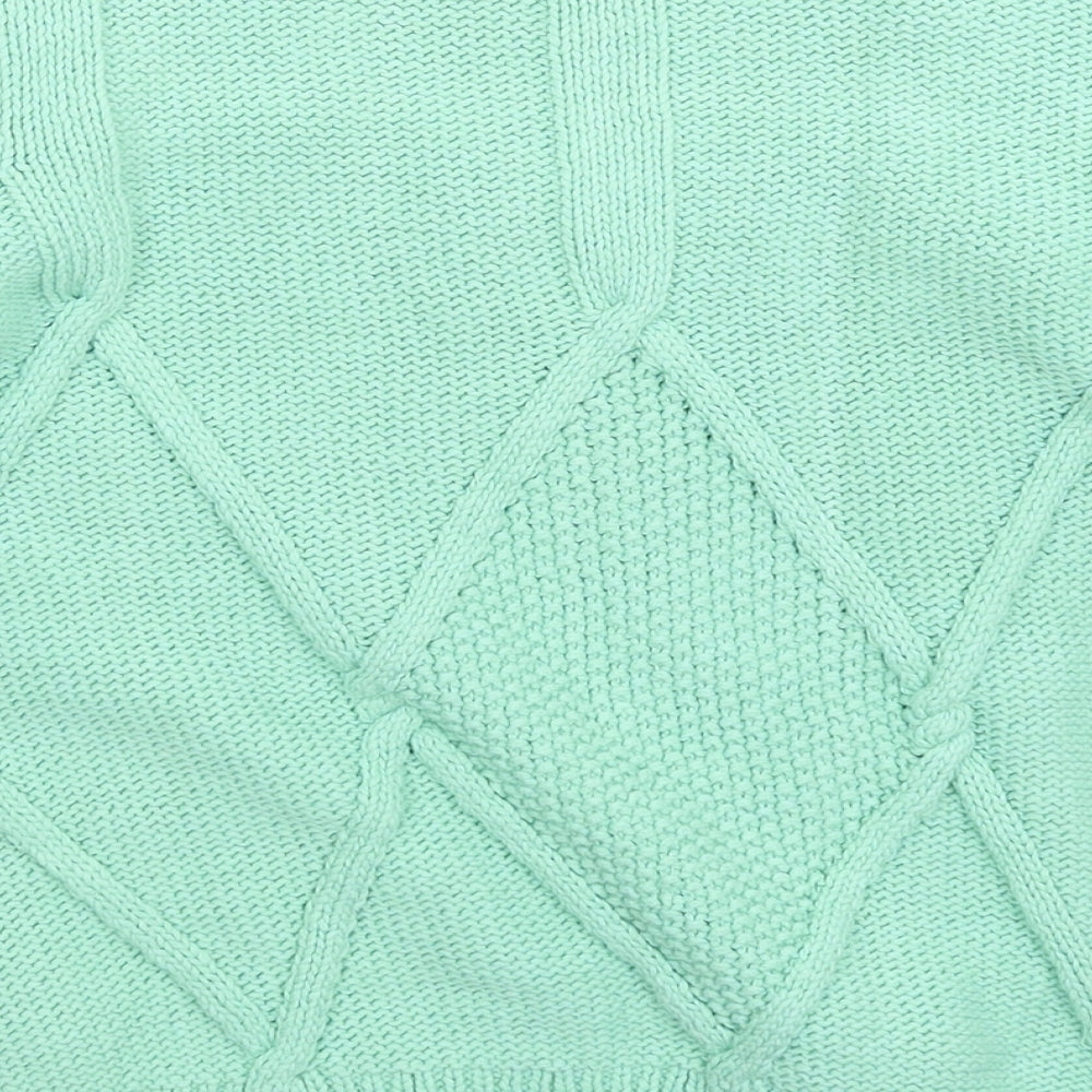 Gallery Womens Green Knit Pullover Jumper Size L