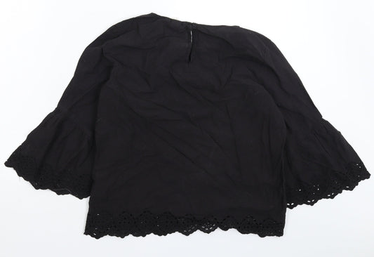 H&M Womens Black Basic T-Shirt Size 8