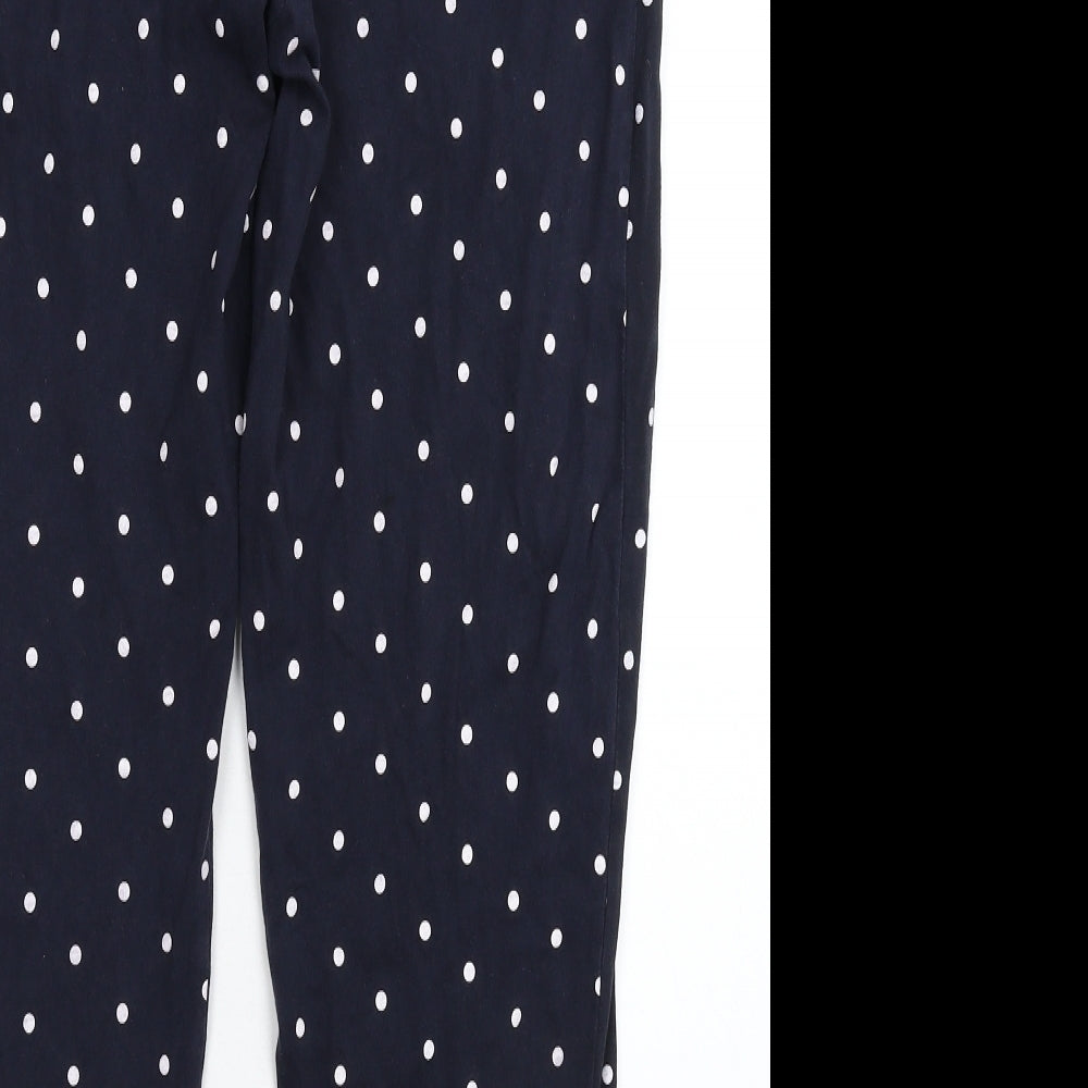 Threadbare Womens Blue Polka Dot Sweatpants Trousers Size M L27 in