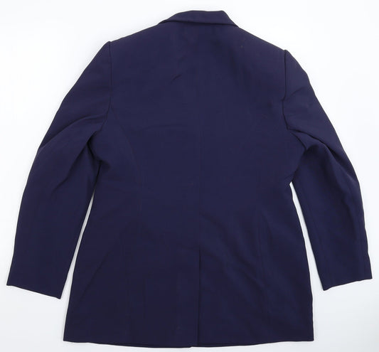 Preworn Womens Blue Jacket Suit Jacket Size 14
