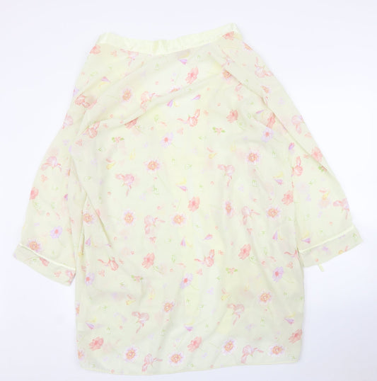 BHS Womens Yellow Floral Capri Robe Size 12