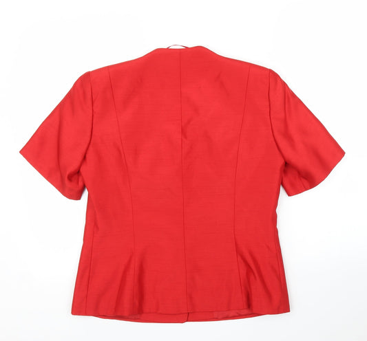 Roman Womens Red Basic Blouse Size 12