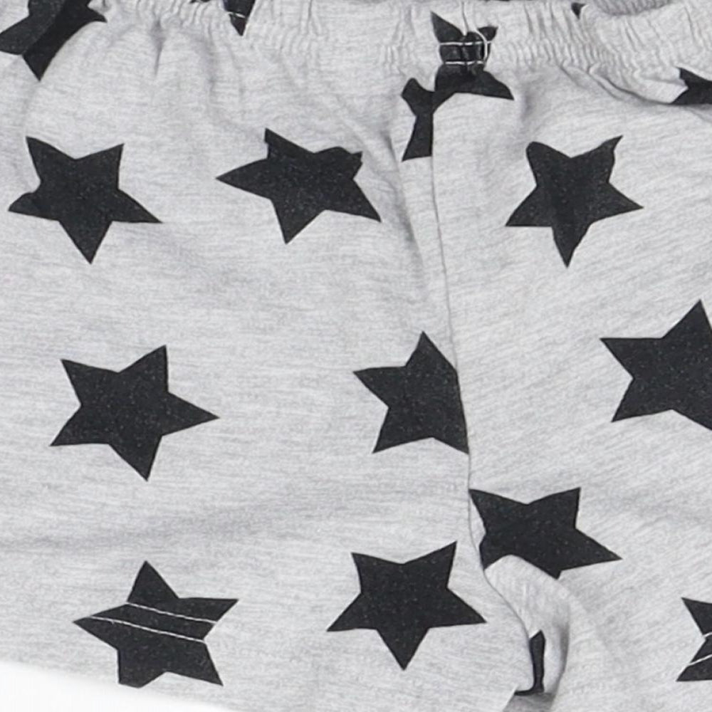 Matalan Girls Grey Geometric Sweat Shorts Size 4-5 Years - STARS