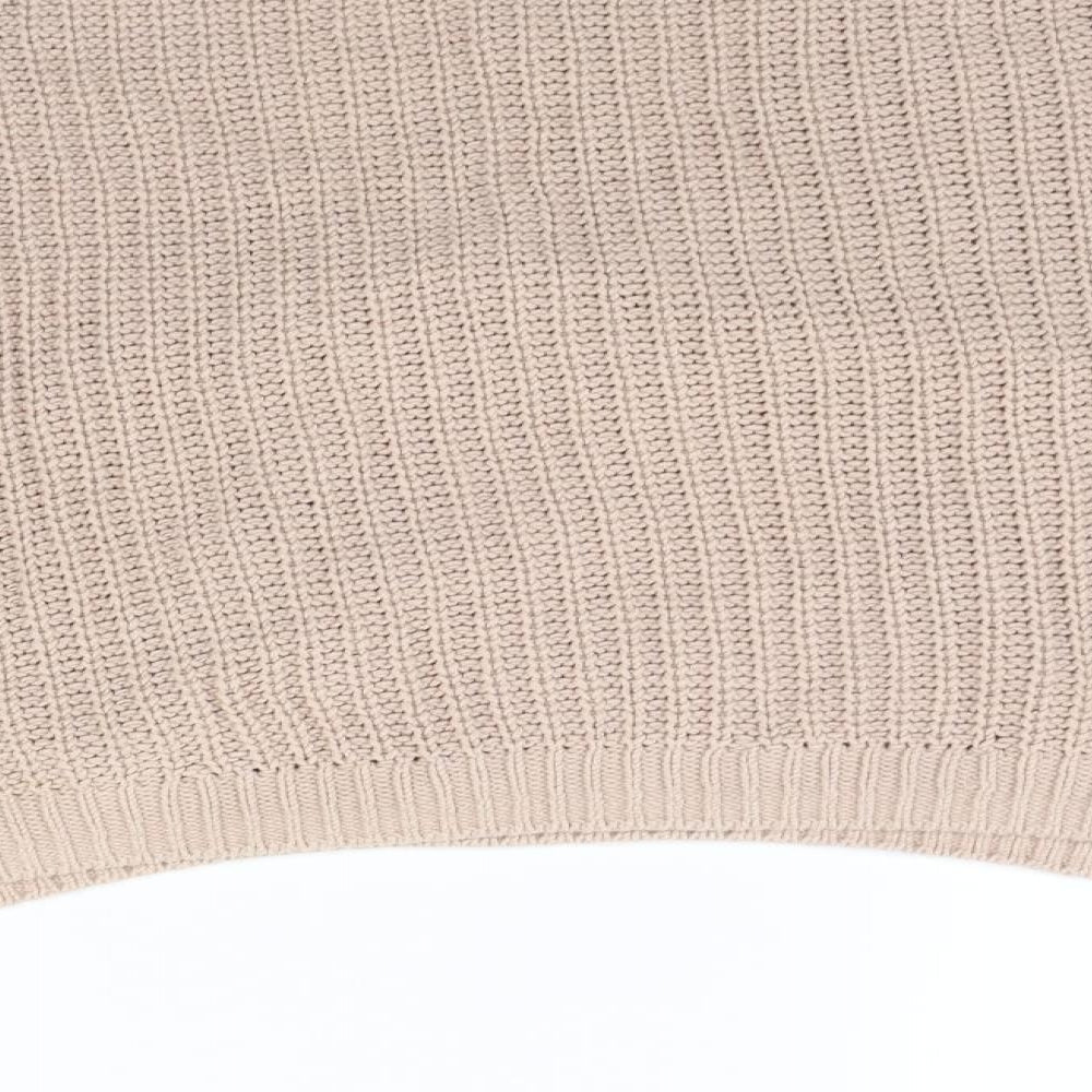 H&M Womens Beige Henley Jumper Size L