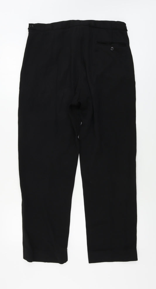 Preworn Mens Black Trousers Size 32 in L26 in