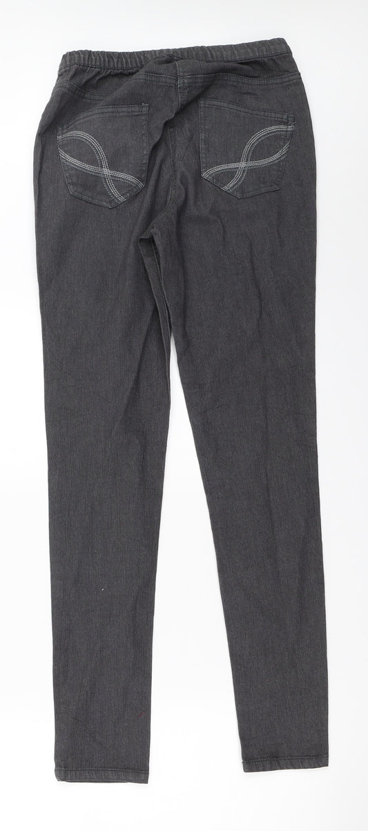 M&Co Womens Grey Jegging Jeans Size 10 L30 in