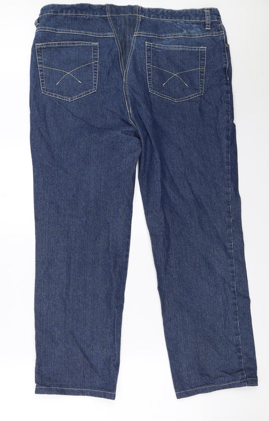 Olivia Womens Blue Denim Straight Jeans Size 39 in L28 in