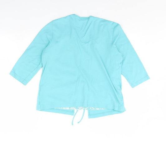 Cotswold Womens Blue Floral Pullover Jumper Size M