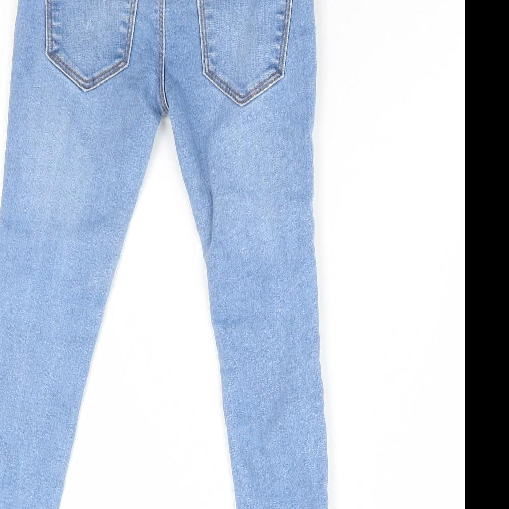 Brand and care label for Denim & Co. girls’ blue denim skinny jeans, size 3, years