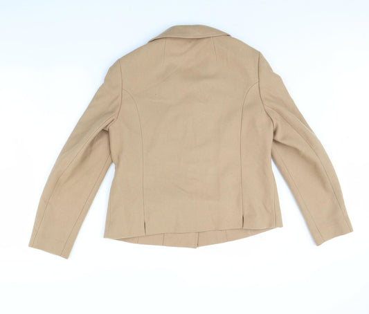 Seigel Womens Beige Jacket Blazer Size S