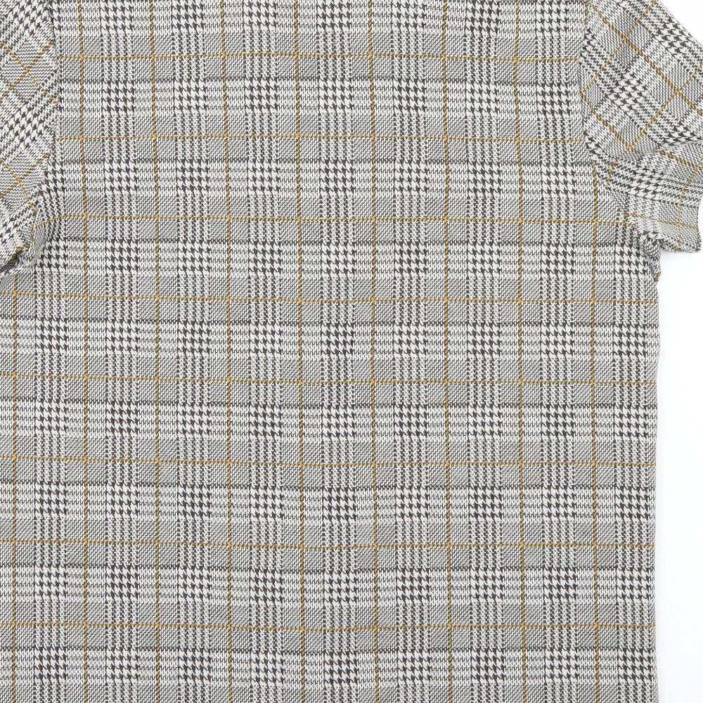 boohoo man Mens Multicoloured Check Button-Up Size 40