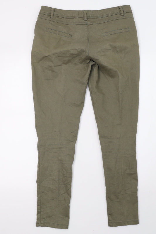 rubinl fashion Womens Green Denim Skinny Jeans Size 12 L28 in