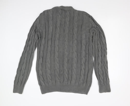 Human Scales Mens Grey Knit Pullover Jumper Size L