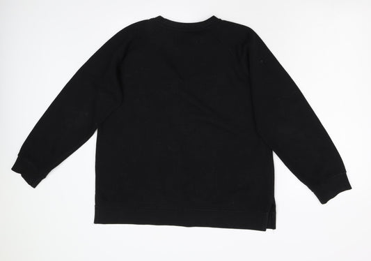 AM London Womens Black Pullover Sweatshirt Size 14