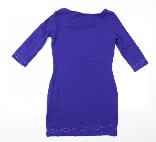 Oodji Womens Purple Bodycon Size S - Oodj Dress
