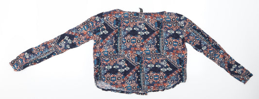 Divided Womens Multicoloured Floral Basic Blouse Size 6 - Divided Top