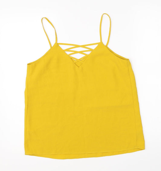 New Look Womens Yellow Basic Blouse Size 8