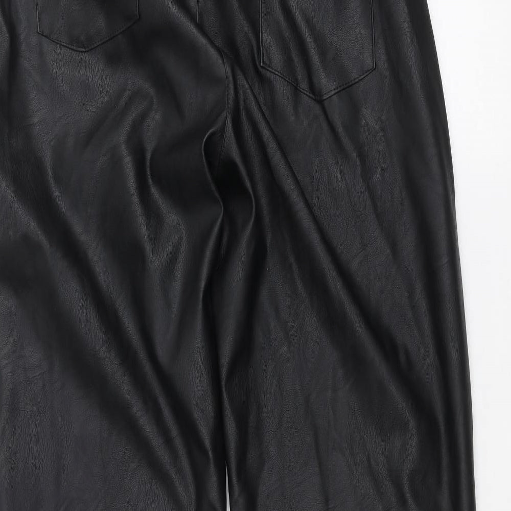 Boohoo Womens Black Trousers Size 10 L30 in