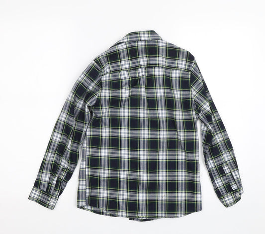 NEXT Boys Blue Plaid Basic Button-Up Size 9 Years