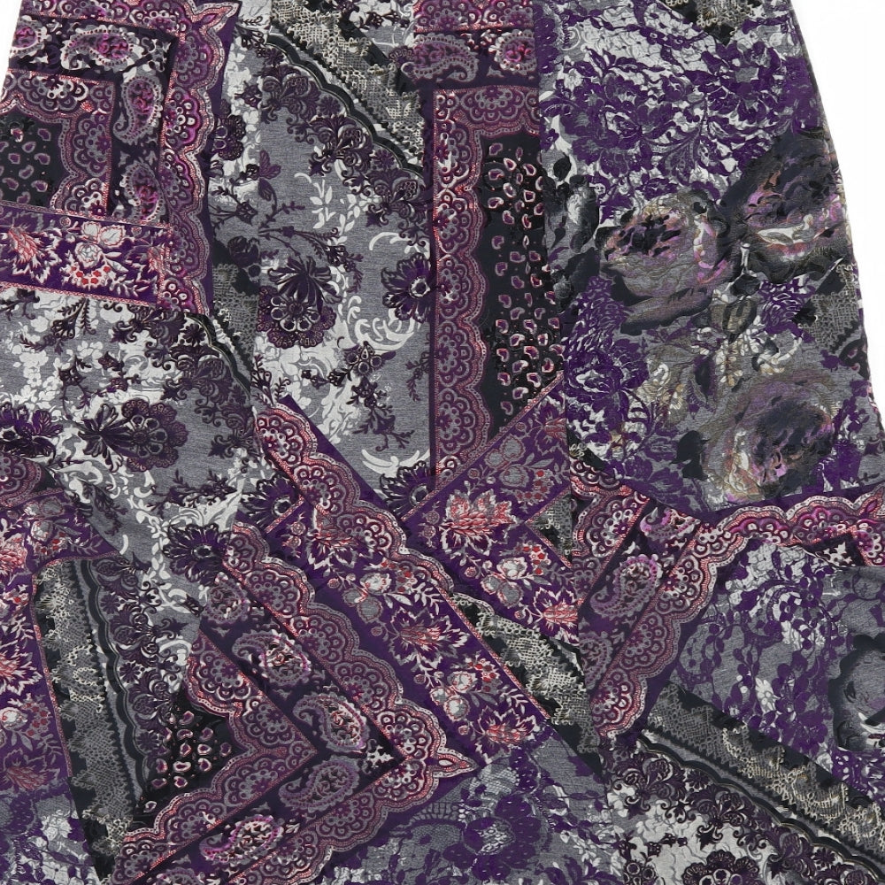 Preworn Womens Multicoloured Paisley Trumpet Skirt Size 14