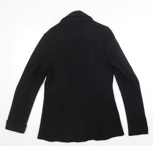 L.O.G.G Womens Black Overcoat Coat Size 6