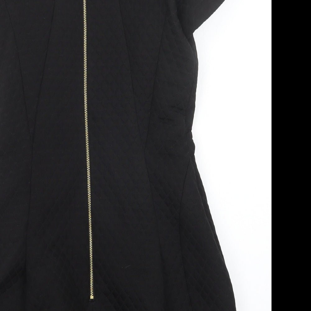 ribbon Womens Black Tunic Jumper Size 8