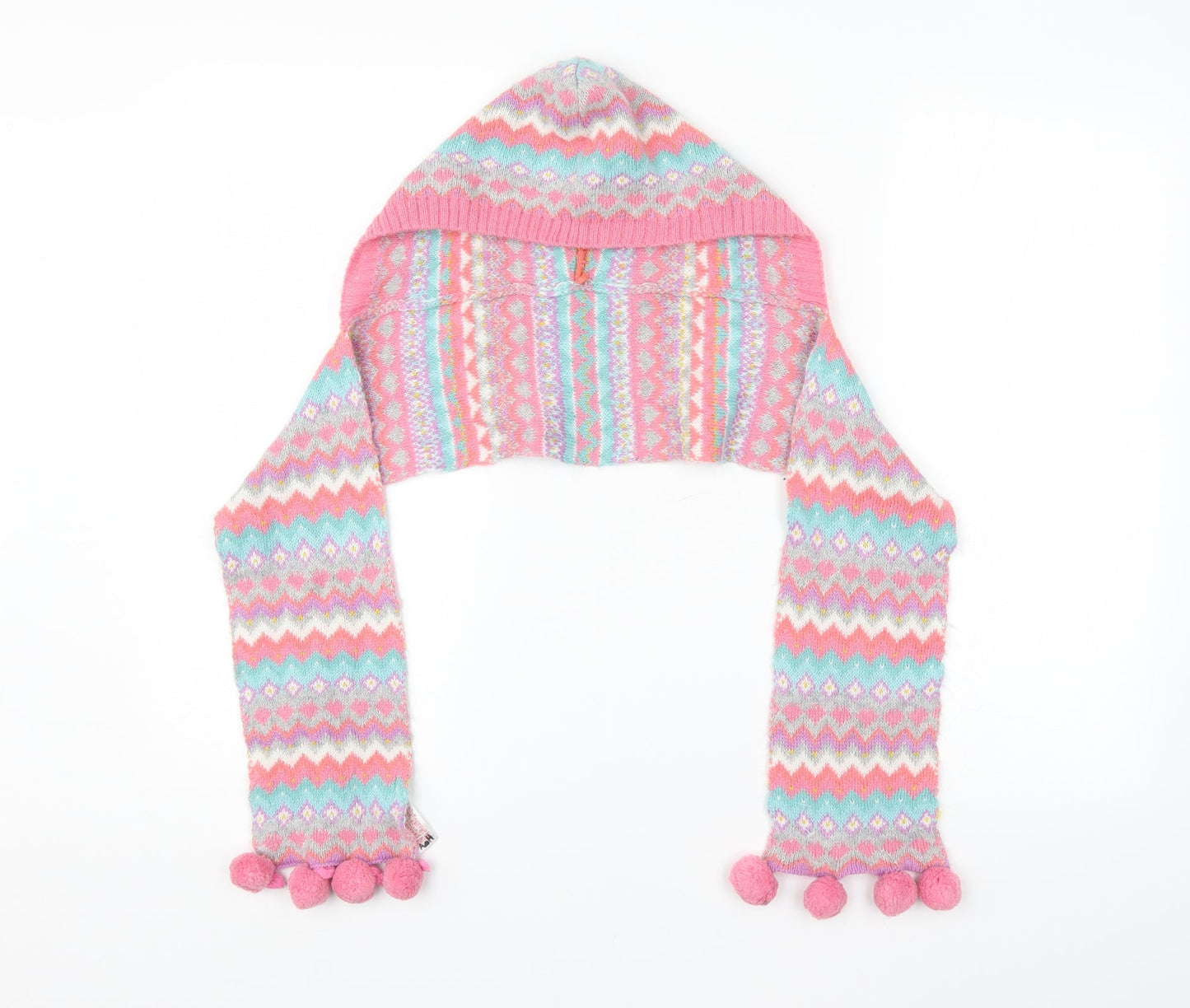 Preworn Girls Pink Argyle/Diamond Scarf Scarves & Wraps Size Regular