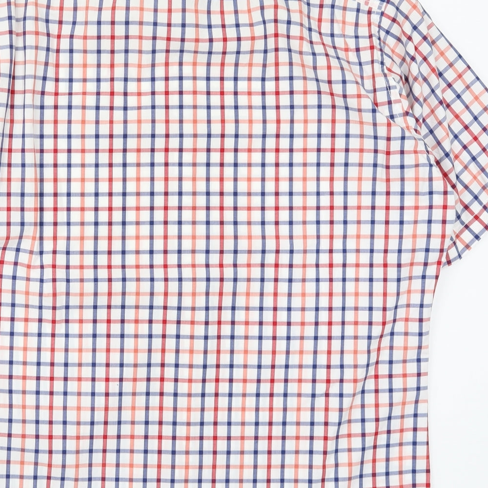 Olymp Mens Red Check Button-Up Size L - Blue